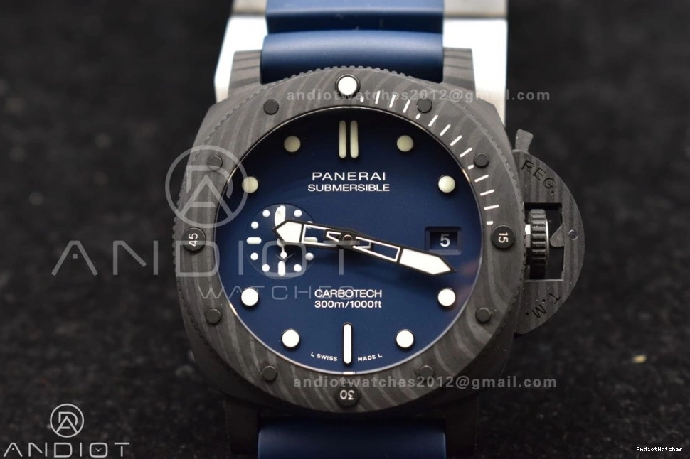 Best Blue P Strap Edition Blue Trendsetting SBF W Rubber 439 on Carbotech 1:1 Dial PAM1232 1205